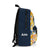 Customizable Navy Sunshine Backpack, Floral School Rucksack