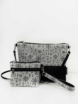 Bind Runes Crossbody Bag, Large Handbag Bag, Vegan Shoulder Bag, Casual Cross body bag, Gift for wife, Gift for friend, Holiday gift for her