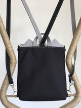 Black Grey Cat Backpack, Personalized Cross Body Bag | Aris Bags