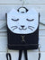 Black White Cat Backpack, Personalized Cross Body Bag | Aris Bags