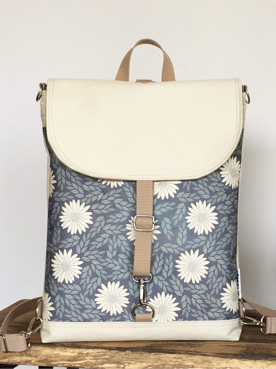 daisy floral leather backpack Designer Women's Daisy Floral Backpack