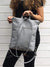 Grey Women's Customizable Backpack, Multipurpose Cross Body Bag
