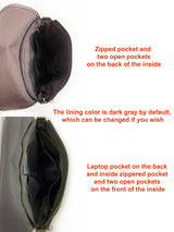 Teal Convertible Backpack, Vegan Laptop Crossbody Bag - 6