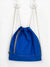 Blue Custom Drawstring Bag made from canvas material, sport school drawstring backpack