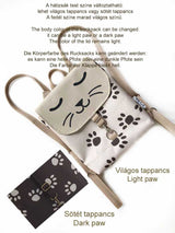Beige Cat Backpack, Personalized Cross Body Bag - 3