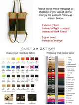 Mustard Minimalist Style Waterproof Slim Backpack