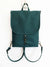 Emerald Green Vegan Backpack Slim Bag-1