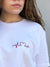 Embroidery on demand shirt, heart embroidery white t shirt, cozy women t shirt with handmade embroidery