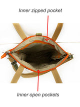 Mustard Minimalist Style Waterproof Slim Backpack