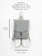 Light Gray Minimalist Laptop Backpack - 4