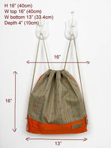 Custom Orange Drawstring bag for school, sport lesson, cool orange simple drawstring bag