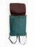 Teal Green Slim Designer Backpack, Waterproof Women's Flap Rucksack