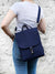 Navy Blue Aesthetic Flap Backpack for Women