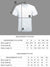 size chart of the unisex cotton t-shirt