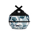 Personalized Blue Floral Backpack, Back to school Rucksack