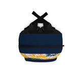 Customizable Navy Sunshine Backpack, Floral School Rucksack