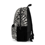 Personalized School Backpack, Black Mandala Rucksack