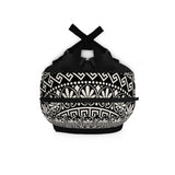 Personalized School Backpack, Black Mandala Rucksack