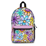 Doodle Floral Backpack, Padded School Rucksack, College Gift
