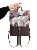 Slim Convertible Backpack & Crossbody Bag – Hydrangea Boho Print