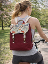 Designer Convertible Backpack with Flowers