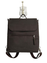 Minimal Brown Women's Backpack, Weekend Work Crossbody Bag