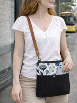Boho Leather Floral Hobo Bag for Women – Vegan Leather Shoulder Bag
