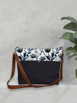Boho Leather Floral Hobo Bag for Women – Vegan Leather Shoulder Bag
