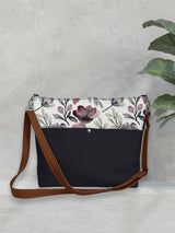 Boho Leather Floral Hobo Bag for Women – Vegan Leather Shoulder Bag