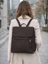 Minimal Brown Women's Backpack, Weekend Work Crossbody Bag