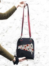 Slim Floral Convertible Backpack & Crossbody – Custom for Women
