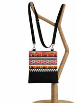Red Aztec Cross Body Bag Bohemian Pouch | Aris Bags