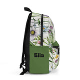 Meadow Floral School Backpack, Personalized Padded Rucksack