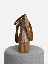 Eco Vegan Leather Floral Crossbody Bag for Women
