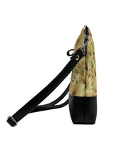 Women Vegan Leather Floral Crossbody Bag - Women Zippered Purse