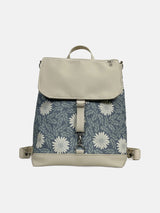 Custom Daisy Vegan Leather Backpack – Floral Backpack with Adjustable Colors & Sizes | Eco Friendly Bag