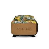 Personalized Sunflower College Backpack, Back to School Padded Backpack