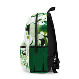 Green Leaves School Backpack, Rucksack for Plant Lovers, College Bag