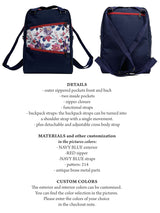 Boho Floral Convertible Backpack & Crossbody Bag – Custom for Women