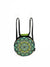 Green Black Mandala Circle Handmade Backpack Crossbody Bag for Women