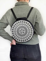 Colorful Mandala Circle Handmade Backpack Crossbody Bag for Women