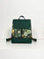 Cottagecore Style Teal Floral Waterproof Backpack for Women