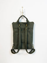 Forest Green Messenger Tote Backpack with Luggage Sleeve