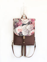 Slim Convertible Backpack & Crossbody Bag – Hydrangea Boho Print