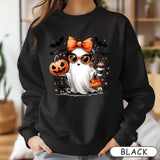 Mama Ghost Halloween Shirt, Girly Fall Ghost Shirt, Retro cure Halloween Ghost sunglasses and make up girl ghost Tee