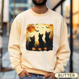 Black Cat Watercolor Halloween Shirt Sweatshirt