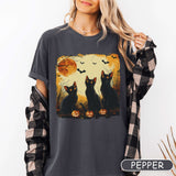 Black Cat Watercolor Halloween Shirt Pepper shirt