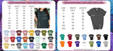 Size Chart of the T-Shirts