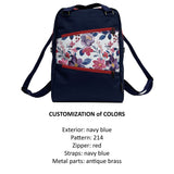 Boho Floral Convertible Backpack & Crossbody Bag – Custom for Women