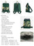 Cottagecore Style Teal Floral Waterproof Backpack for Women